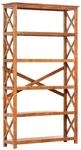 Vidaxl - B&uuml;cherregal 100x30x180 Cm Massivholz Mit Honigfarbenem Finish