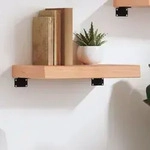Wandregal Hellbraun 40x30x(2-6) Cm Massivholz Eiche Behandelt Vidaxl