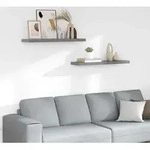 Schwebende Wandregale 2 Stk. Grau 90x23,5x3,8cm Mdf Vidaxl