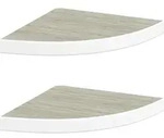 Eck-schweberegale 2 Stk. Eichen-optik Und Wei&szlig; 35x35x3,8 Cm Mdf Vidaxl