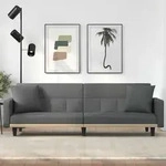 Schlafsofa Mit Kissen Dunkelgrau Stoff Vidaxl