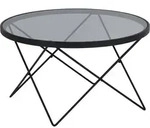 Ebuy24 - Cuxton Couchtisch Glas &Oslash;80cm Grau.