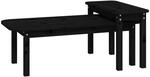 Vidaxl - 2-tlg. Couchtisch-set Schwarz Massivholz Kiefer