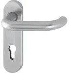 Hoppe - Kurzschildgarnitur Paris E138z/353k Edelstahl F69 Pz Abgerundet