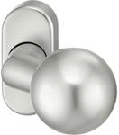 Fsb - T&uuml;rknopf Auf Rosette, Gekr&ouml;pft, Fest Vernietet, Aluminium Silber, 07 0846