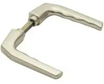 Hoppe - T&uuml;rdr&uuml;ckerpaar Frankfurt 117l Aluminium F2 Ohne Rosetten Vierkant 8 Mm