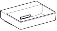 One Waschtisch Abgang Horizontal, 50x14,2x41cm, - Geberit