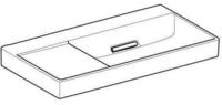 Geberit One Waschtisch Abgang Horizontal, Ablagefl&auml;che Links,