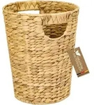 Hmf - 37250 Papierkorb, M&uuml;lleimer B&uuml;ro Geflochten Aus Wasserhyazinthe, Rund, 25 Cm