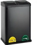 Svita Tc2x20 K&uuml;cheneimer Office 40l Trennm&uuml;lleimer M&uuml;lltrennung Schwarz