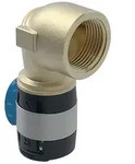 Geberit Flowfit &Uuml;bergangsbogen 90 Grad Mit Innengewinde, D 16mm, Rp 1/2", Rotguss