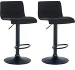 2er Set Barhocker Branford Schwarz Stoff