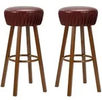 Barhocker 2 Stk. Braun Kunstleder Vidaxl