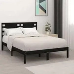 Massivholzbett Schwarz Kiefer 200x200 Cm Vidaxl