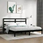 Massivholzbett Schwarz Kiefer 200x200 Cm Vidaxl