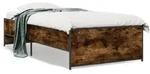 Bettgestell R&auml;uchereiche 100x200 Cm Holzwerkstoff Und Metall Vidaxl