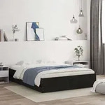 Bettgestell Mit Schubladen Schwarz 150x200 Cm Holzwerkstoff Vidaxl