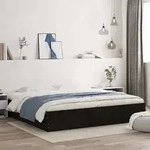 Bettgestell Mit Schubladen Schwarz 160x200 Cm Holzwerkstoff Vidaxl