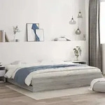 Bettgestell Mit Schubladen Grau Sonoma 160x200 Cm Holzwerkstoff Vidaxl