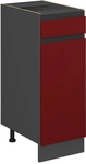 Vicco - K&uuml;chenunterschrank R-line, Rot, 30 Cm J-shape, Ohne Arbeitsplatte