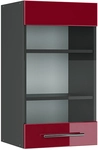 Vicco - K&uuml;chenglasschrank Fame-line, Bordeaux Hochglanz, 40 Cm