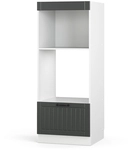 Vicco - Mikrowellenschrank Fame-line, Anthrazit Landhaus, 60 Cm Offen