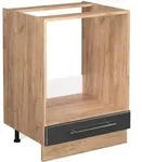 Vicco - Herdumbauschrank Fame-line, Anthrazit Hochglanz, 60 Cm Ohne Arbeitsplatte