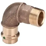 Viega Sanpress Bogen 281205 18 Mm X R 1/2, 90&not;&infin;, Rotguss Oder Siliziumbronze,