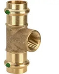 Viega - Sanpress T-st&uuml;ck 28-3/4''-28 (3/4'' Innengewinde), Rotguss Mit Sc-contur
