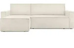 Napi Ecksofa Big Links/rechts, Schlaffunktion Mit Cordbezug, Beige - Konsimo