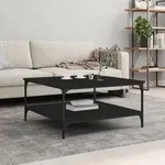 Couchtisch Schwarz 80x80x40 Cm Holzwerkstoff Vidaxl