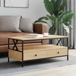 Vidaxl Coffee Table Sonoma Oak 100x51x45 Cm Engineered Wood
