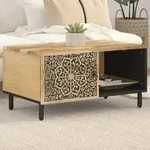 Couchtisch 80x50x40 Cm Massivholz Mango Vidaxl