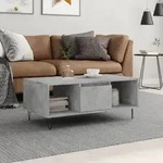 Vidaxl - Couchtisch Betongrau 90x50x36,5 Cm Holzwerkstoff