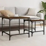Vidaxl - Satztische 2 Stk. Braun Eichen-optik Holzwerkstoff