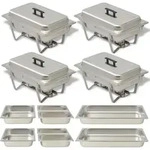 Chafing Dish Set 4-tlg. Edelstahl Vidaxl