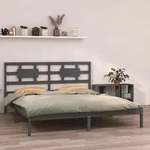 Massivholzbett Grau 200x200 Cm Vidaxl