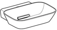 Keramag - Geberit One Aufsatzwaschtisch Schalenform, Abgang Horizontal,
