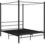 Himmelbett Schwarz Metall 160x200 Cm Vidaxl