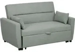 Homcom - Schlafsofa, 2-sitzer Sofa Mit Schlaffunktion, Verstellbare R&uuml;ckenlehne,