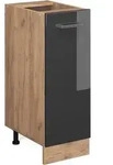 Apothekerschrank R-line, Anthrazit Hochglanz, 30 Cm Ohne Arbeitsplatte Vicco
