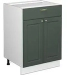K&uuml;chenunterschrank Fame-line, Gr&uuml;n-gold Landhaus, 60 Cm Mit Schublade, Ohne