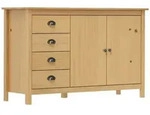 Vidaxl Buffet Hill Honigbraun 130x40x80 Cm Massivholz Kiefer