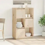 Highboard 74x35x117 Cm Massivholz Kiefer Vidaxl