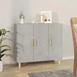 Sideboard Betongrau 90x34x80 Cm Holzwerkstoff - Vidaxl