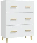 Sideboard Wei&szlig; 70x34x90 Cm Holzwerkstoff - Vidaxl