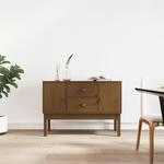 Sideboard Honigbraun 110x40x78 Cm Massivholz Kiefer - Vidaxl