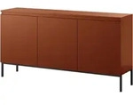 Bemmi Sideboard 3-t&uuml;rig 150 Cm, Ziegelrot Mit Metallbeinen - Selsey