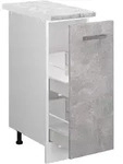 Vicco - Apothekerschrank R-line, Beton, 30 Cm , Ap Marmor