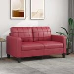 2-sitzer-sofa Weinrot 140 Cm Kunstleder Vidaxl